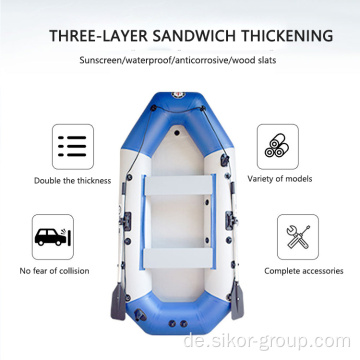 Hochwertige 1,2 mm PVC aufblasbare laminierte Kautschukboot 2/3/4/5/6/7 Menschen verdickte Netzfischerboot -Fischereiboot Kajak